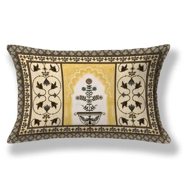 Yellow_Cotton_Garden_Glory_Double_Bedsheet_With_Pillow_Cover_70X100_Cm